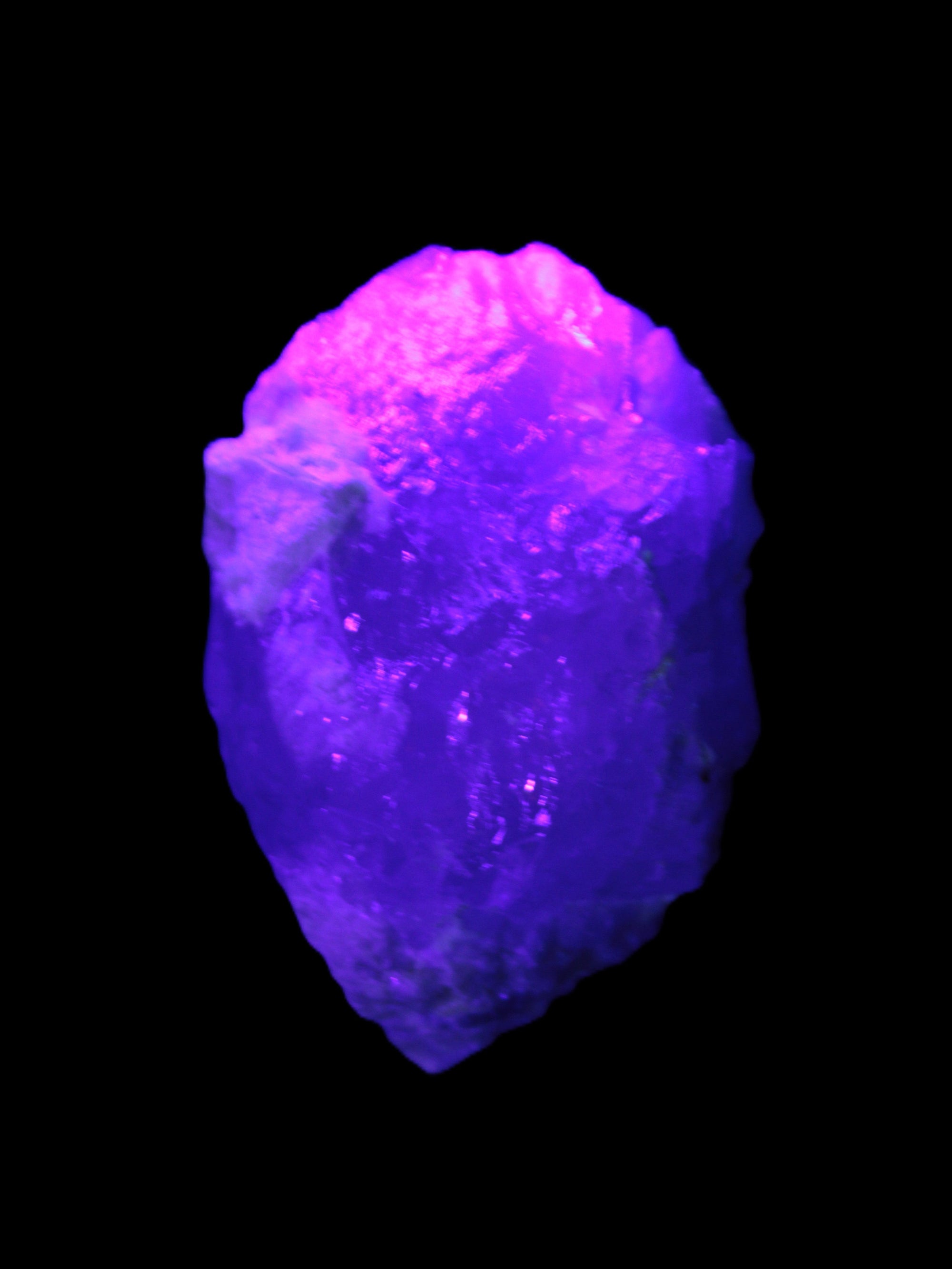 Green and Bi-Colour Pink Tourmaline on Quartz Feldspar 36*26* 54mm 320ct 64g in UV light - Rocks and Things Store