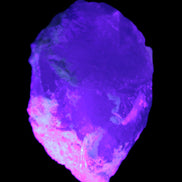 Green and Bi-Colour Pink Tourmaline on Quartz Feldspar 36*26* 54mm 320ct 64g in UV light - Rocks and Things Store