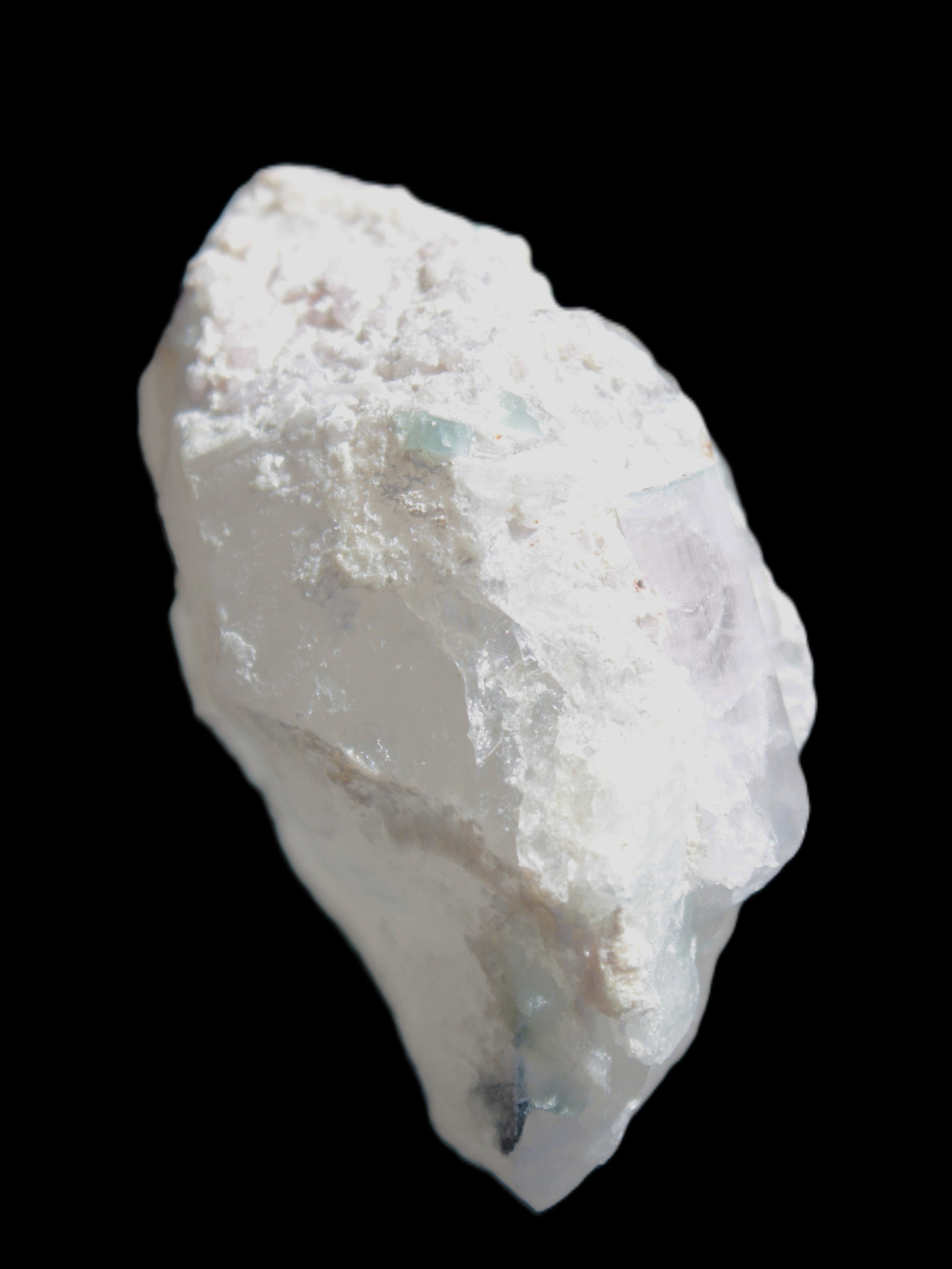 Green and Bi-Colour Pink Tourmaline on Quartz Feldspar 36*26* 54mm 320ct 64g Rocks and Things Store
