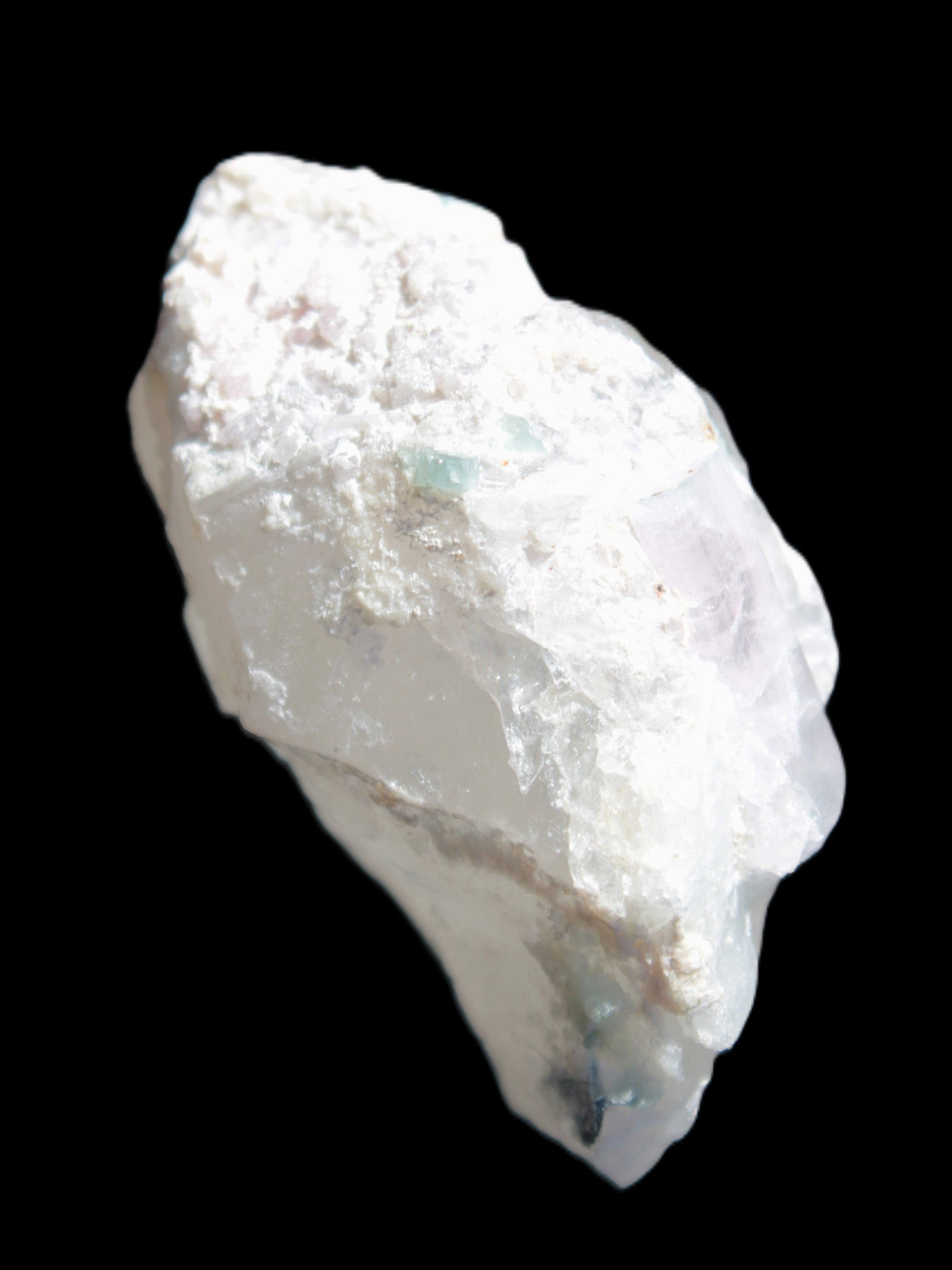 Green and Bi-Colour Pink Tourmaline on Quartz Feldspar 36*26* 54mm 320ct 64g Rocks and Things Store