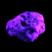 Aquamarine in Mica Feldspar matrix 40*31*18mm  24.3g in UV light - Rocks and Things Store