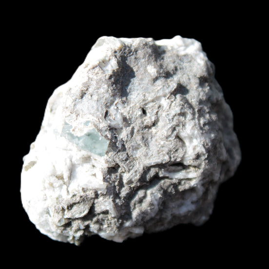 Aquamarine in Mica Feldspar matrix 40*31*18mm  24.3g in sunlight - Rocks and Things Store