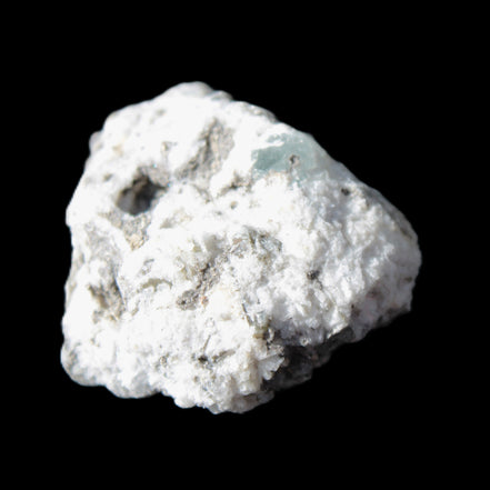 Aquamarine in Mica Feldspar matrix 40*31*18mm  24.3g in sunlight - Rocks and Things Store