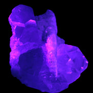 Elestial Quartz Soulmate cluster with Feldspar and Mica Bridge 424g in UV light - Rocks and Things Store