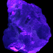 Elestial Quartz Soulmate cluster with Feldspar and Mica Bridge 424g in UV light - Rocks and Things Store