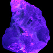 Elestial Quartz Soulmate cluster with Feldspar and Mica Bridge 424g in UV light - Rocks and Things Store