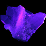 Elestial Quartz Soulmate cluster with Feldspar and Mica Bridge 424g in UV light - Rocks and Things Store