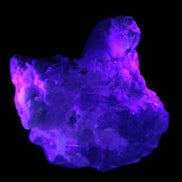 Elestial Quartz Soulmate cluster with Feldspar and Mica Bridge 424g in UV light - Rocks and Things Store