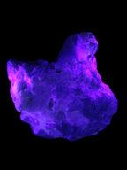 Elestial Quartz Soulmate cluster with Feldspar and Mica Bridge 424g in UV light - Rocks and Things Store