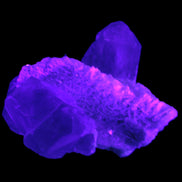 Elestial Quartz Soulmate cluster with Feldspar and Mica Bridge 424g in UV light - Rocks and Things Store