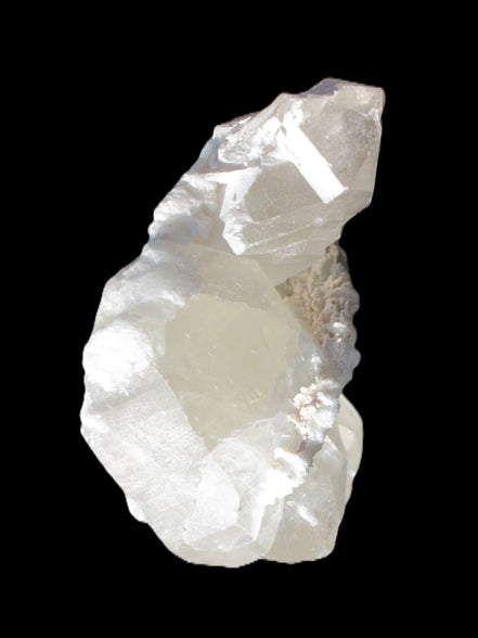 Elestial Quartz Soulmate cluster with Feldspar and Mica Bridge 105*105*50mm 424g in bright sunlight - Rocks and Things Store