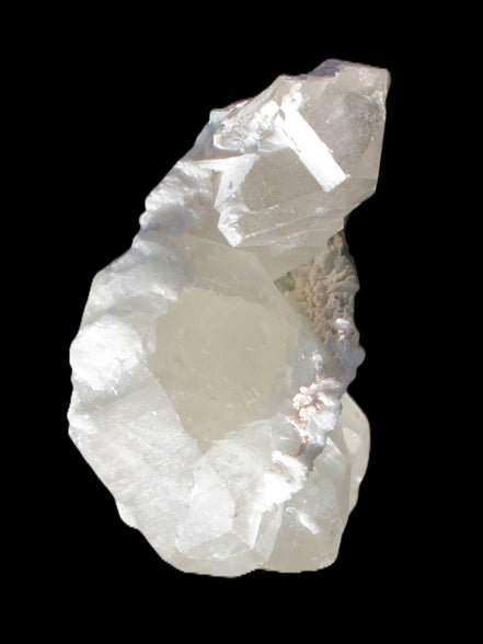 Elestial Quartz Soulmate cluster with Feldspar and Mica Bridge 105*105*50mm 424g in bright sunlight - Rocks and Things Store