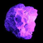 Pink and Clear Kunzite with Green Tourmaline in matrix 39*35*42mm 196ct 39.5g in UV light - Rocks and Things Store