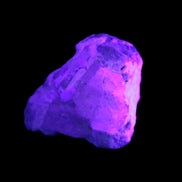 Pink and Clear Kunzite with Green Tourmaline in matrix 39*35*42mm 196ct 39.5g in UV light - Rocks and Things Store
