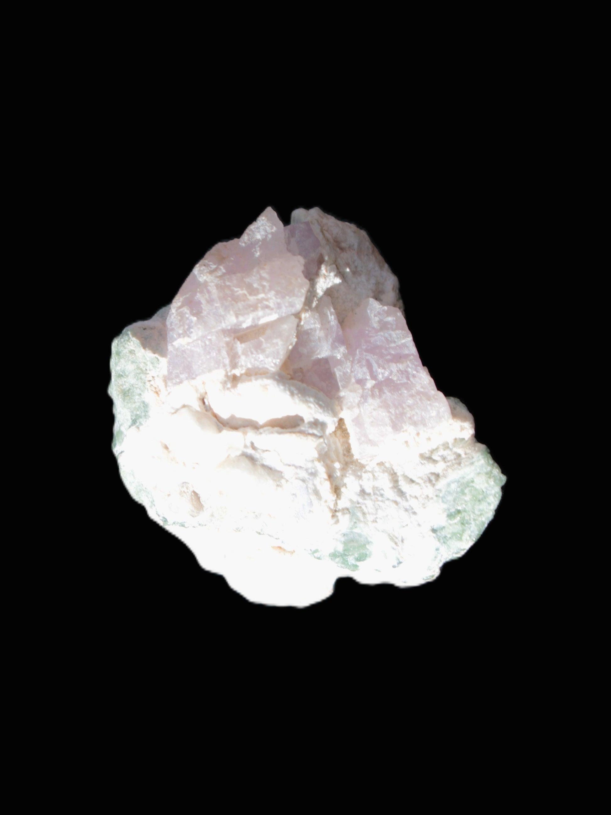 Pink and Clear Kunzite with Green Tourmaline in matrix 39*35*42mm 196ct 39.5g Rocks and Things Store