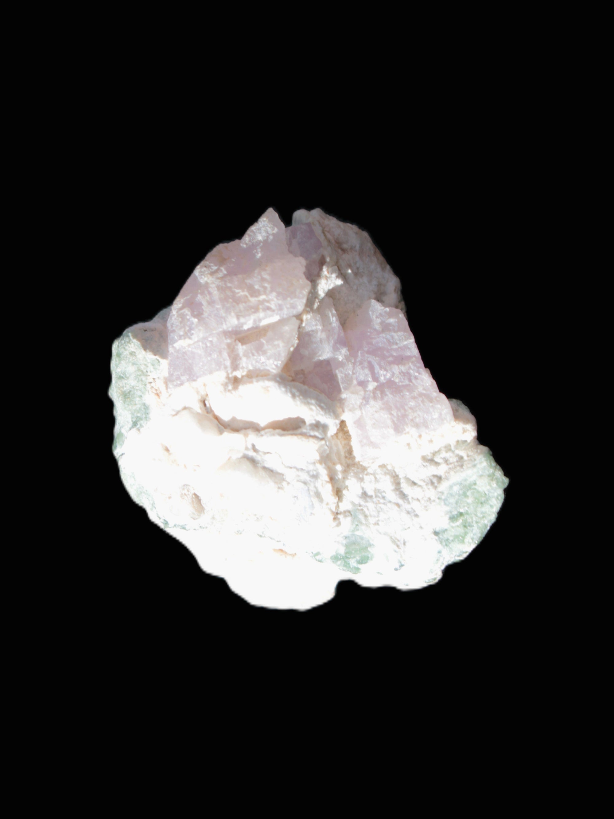 Pink and Clear Kunzite with Green Tourmaline in matrix 39*35*42mm 196ct 39.5g Rocks and Things Store