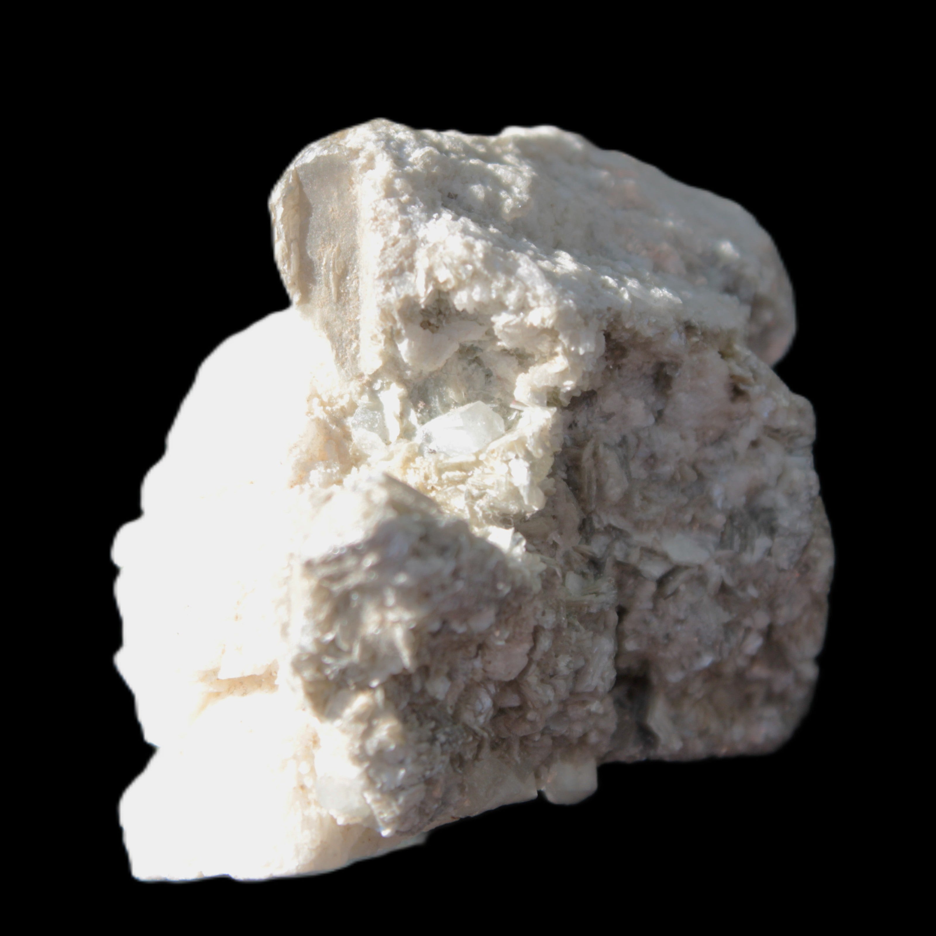 Tiny Aquamarine crystals in Mica, Lepidolite Feldspar matrix 46*42*30mm 198ct 39.6g Rocks and Things Store