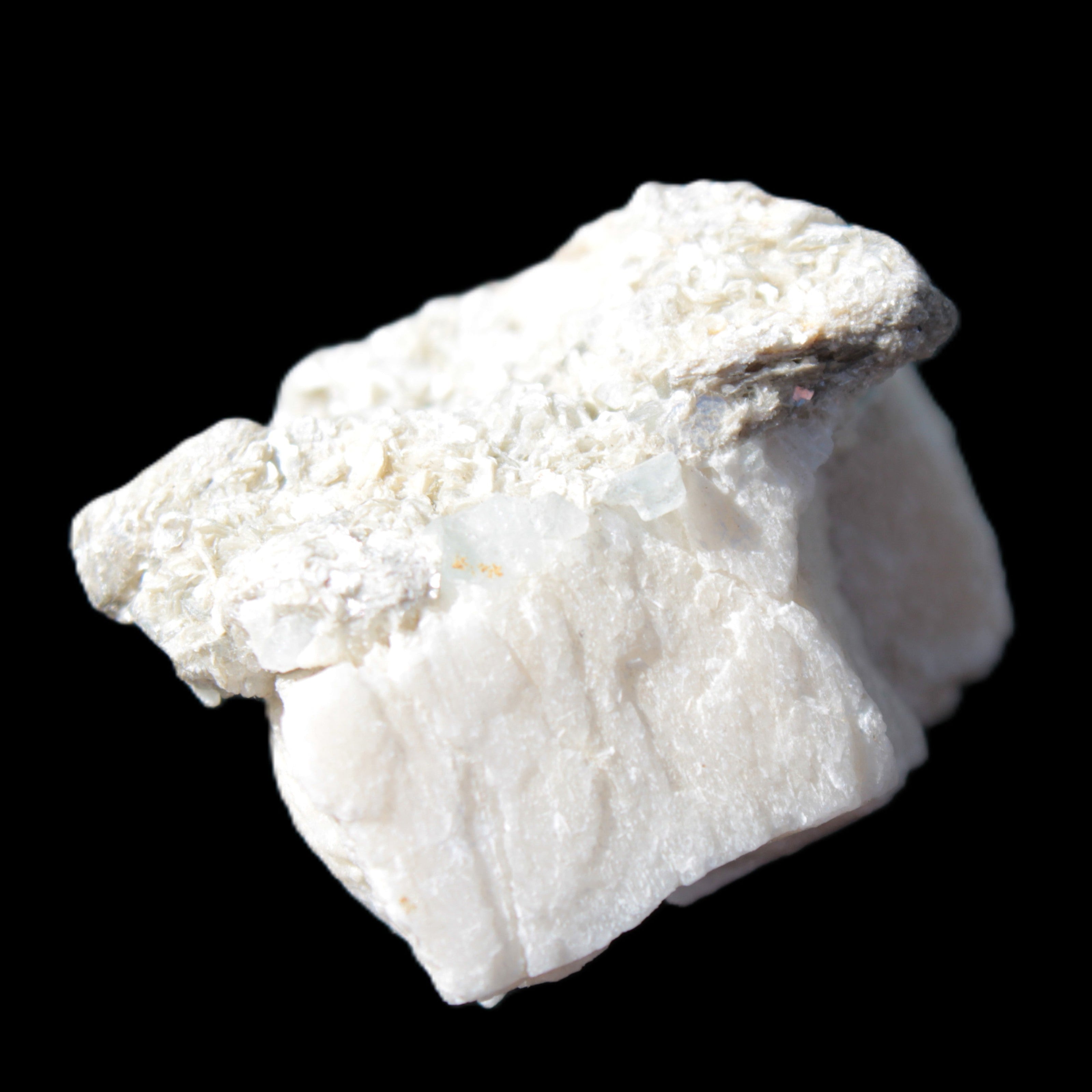 Tiny Aquamarine crystals in Mica, Lepidolite Feldspar matrix 46*42*30mm 198ct 39.6g Rocks and Things Store