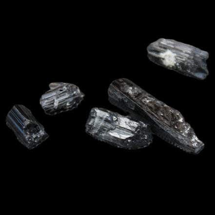Rainbow Black Tourmaline from Pakistan 3/4 crystals 6-21mm 9-11g in sunlight - Rocks and Things Store