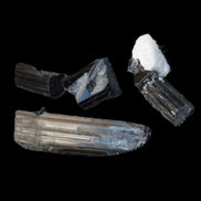 Rainbow Black Tourmaline from Pakistan 3/4 crystals 6-21mm 9-11g in sunlight - Rocks and Things Store