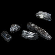 Rainbow Black Tourmaline from Pakistan 3/4 crystals 6-21mm 9-11g in sunlight - Rocks and Things Store