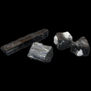 Rainbow Black Tourmaline from Pakistan 3/4 crystals 6-21mm 9-11g in sunlight - Rocks and Things Store