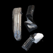 Rainbow Black Tourmaline from Pakistan 3/4 crystals 6-21mm 9-11g in sunlight - Rocks and Things Store