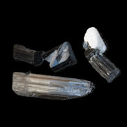 Rainbow Black Tourmaline from Pakistan 3/4 crystals 6-21mm 9-11g in sunlight - Rocks and Things Store