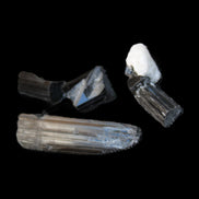 Rainbow Black Tourmaline from Pakistan 3/4 crystals 6-21mm 9-11g in sunlight - Rocks and Things Store