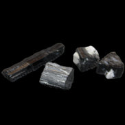 Rainbow Black Tourmaline from Pakistan 3/4 crystals 6-21mm 9-11g in sunlight - Rocks and Things Store