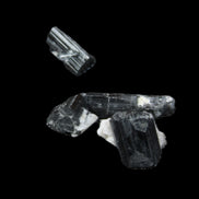Rainbow Black Tourmaline from Pakistan 3/4 crystals 6-21mm 9-11g in sunlight - Rocks and Things Store
