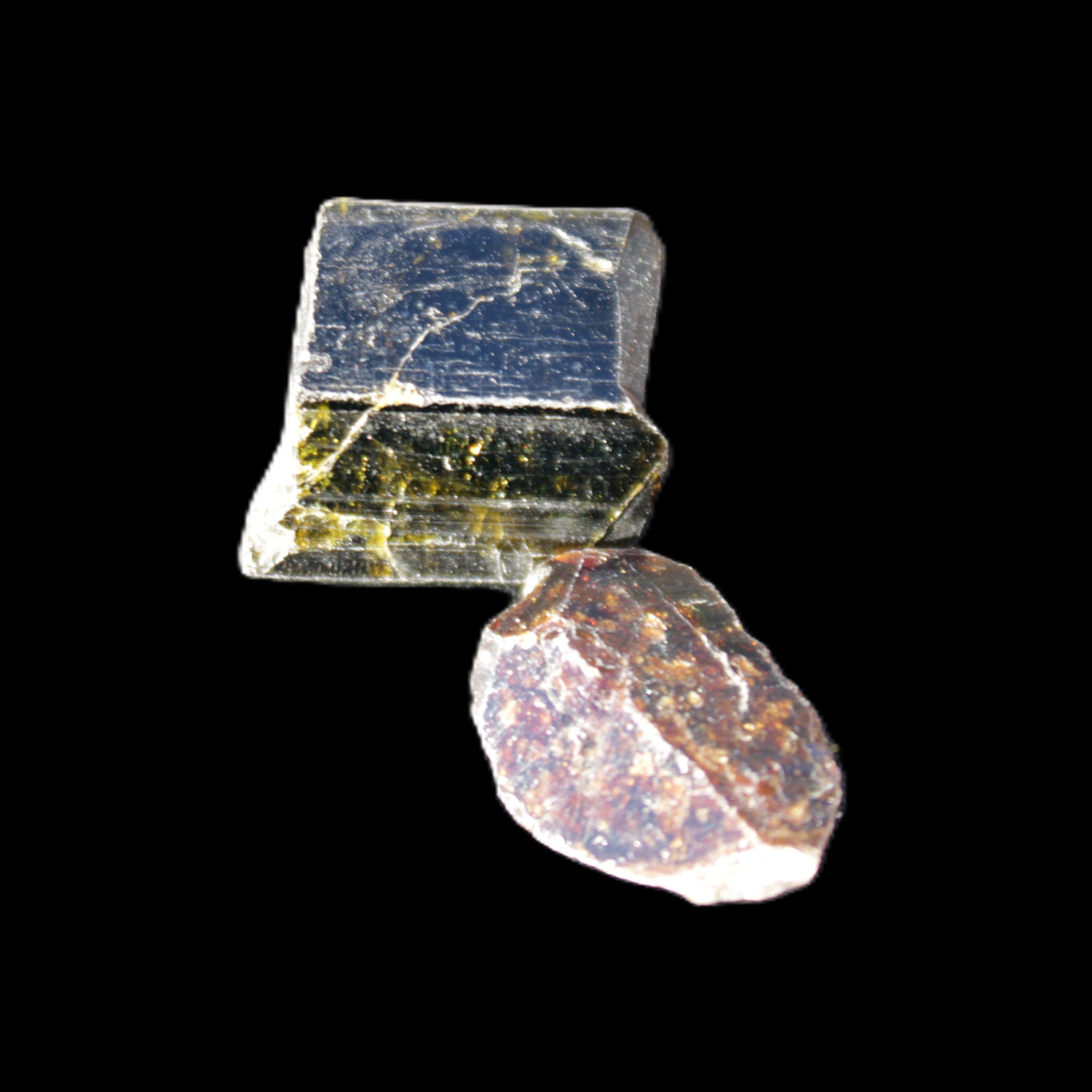 Epidote 2 crystals 19/24mm 12.2g Rocks and Things Store