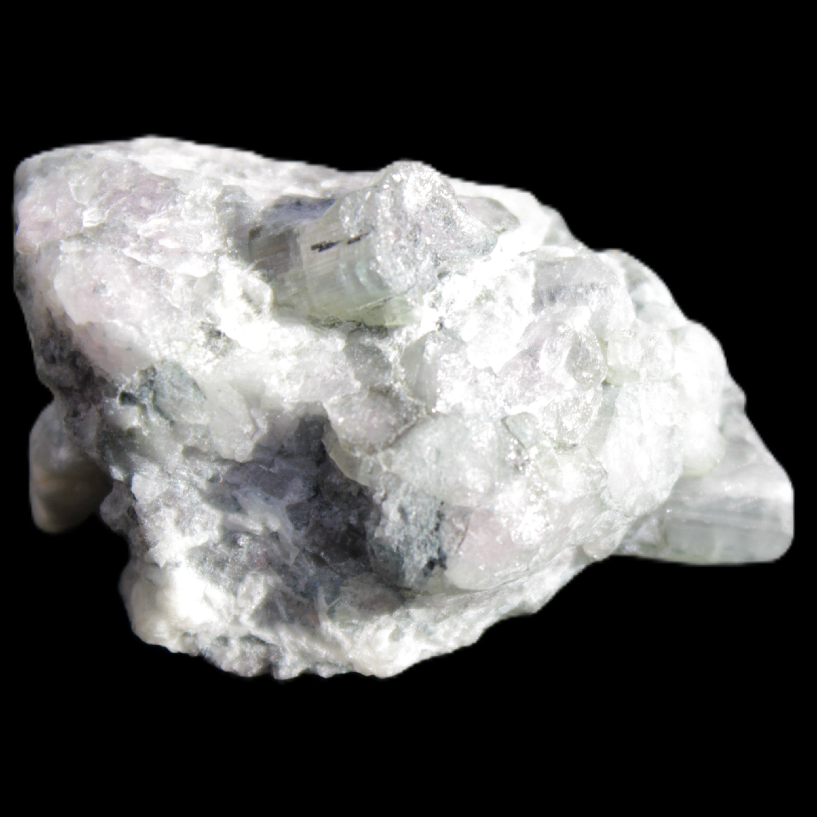 Tourmaline and Mica cluster 30*19mm 15.9g in sunlight - Rocks and Things Store