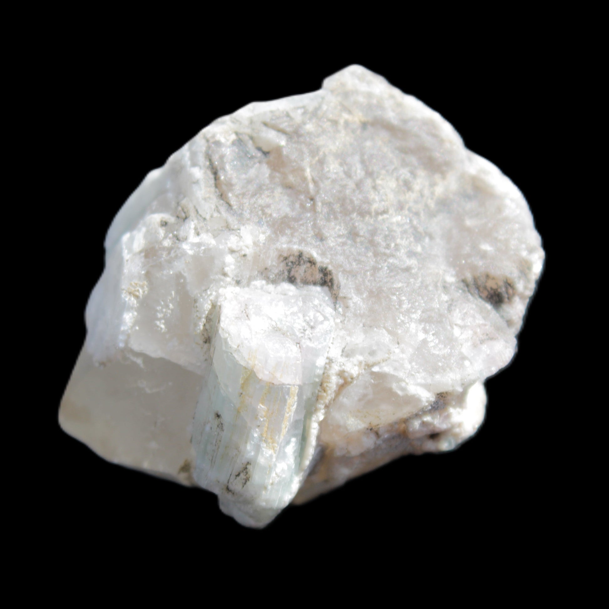 Quartz, Tourmaline, Feldspar and Mica cluster 38*29mm 24.8g in sunlight - Rocks and Things Store