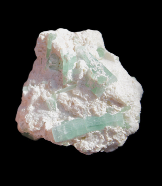 Green Tourmaline cluster in matrix 31mm 12.4g in sunlight - Rocks and Things Store