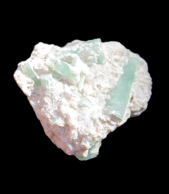 Green Tourmaline cluster in matrix 31mm 12.4g in sunlight - Rocks and Things Store