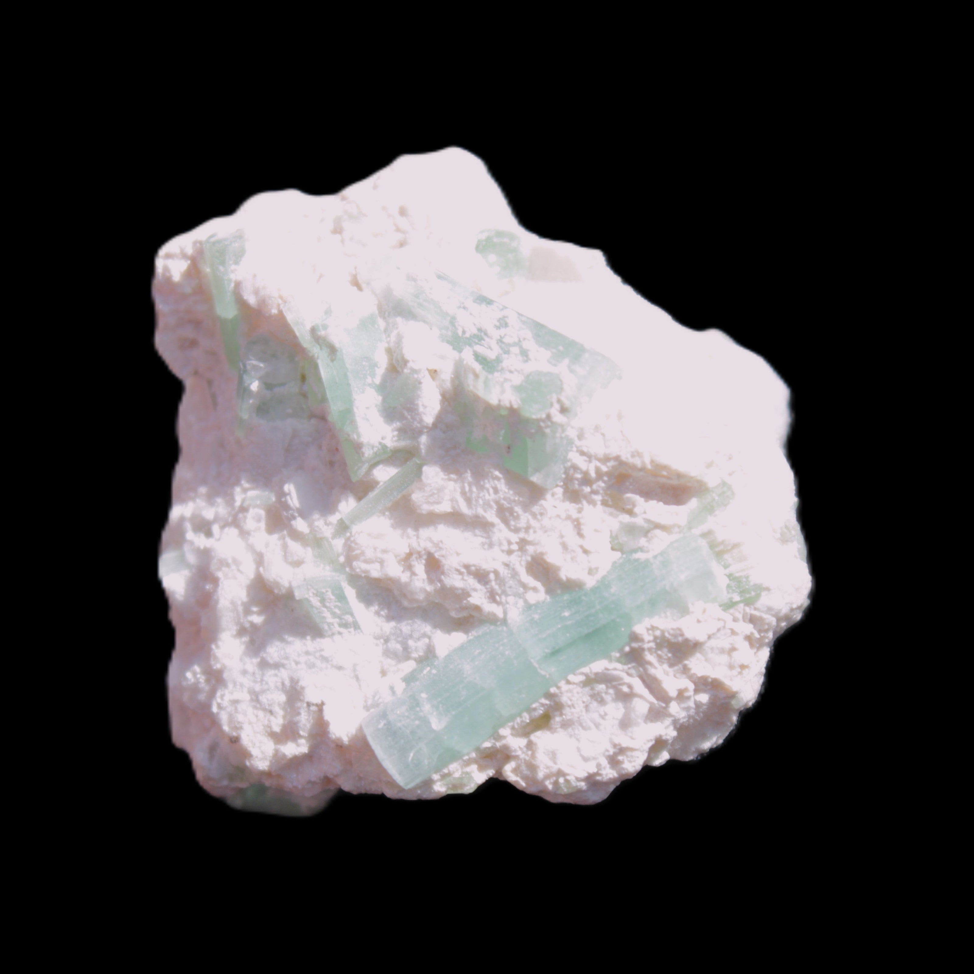 Green Tourmaline cluster in matrix 31mm 12.4g in sunlight - Rocks and Things Store