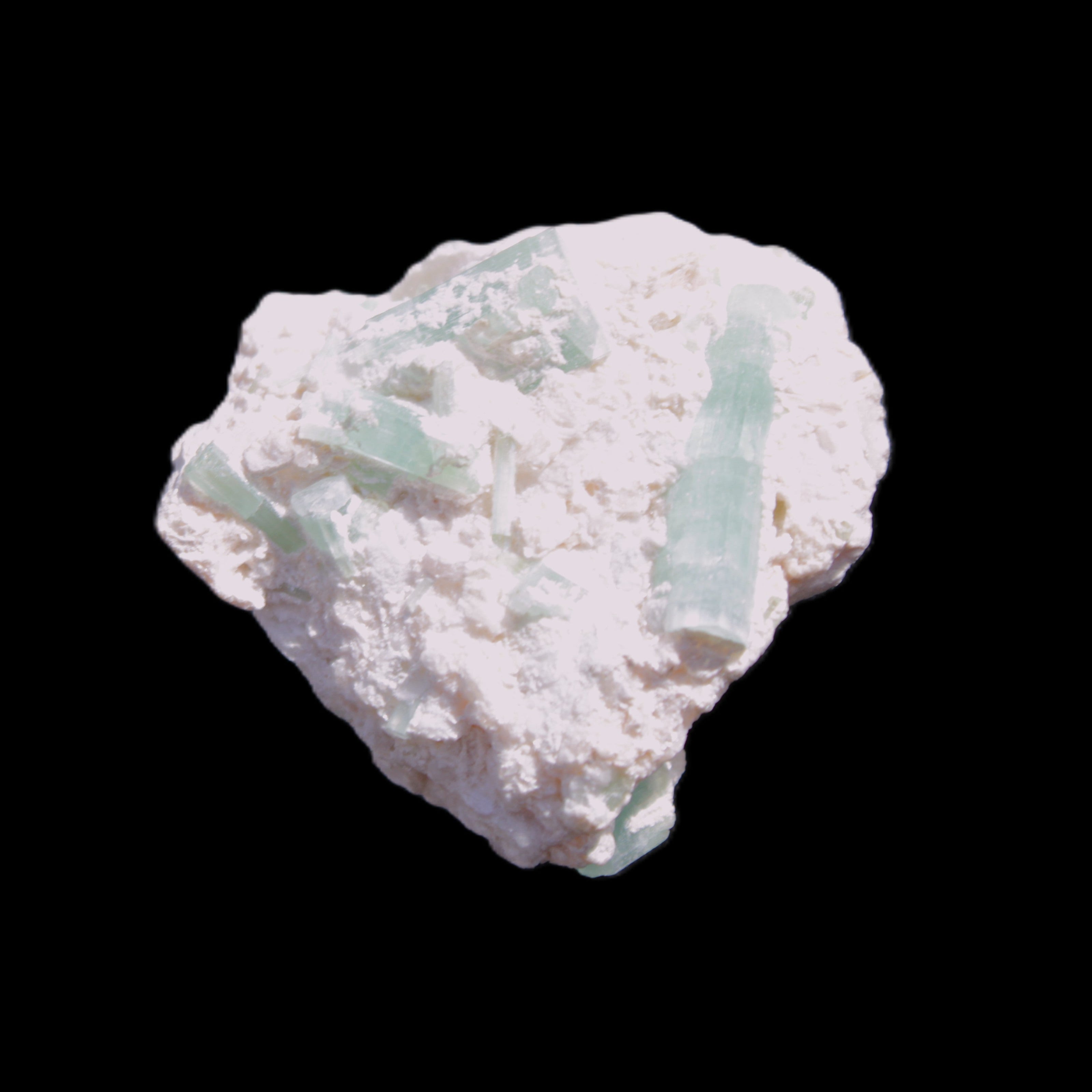 Green Tourmaline cluster in matrix 31mm 12.4g in sunlight - Rocks and Things Store