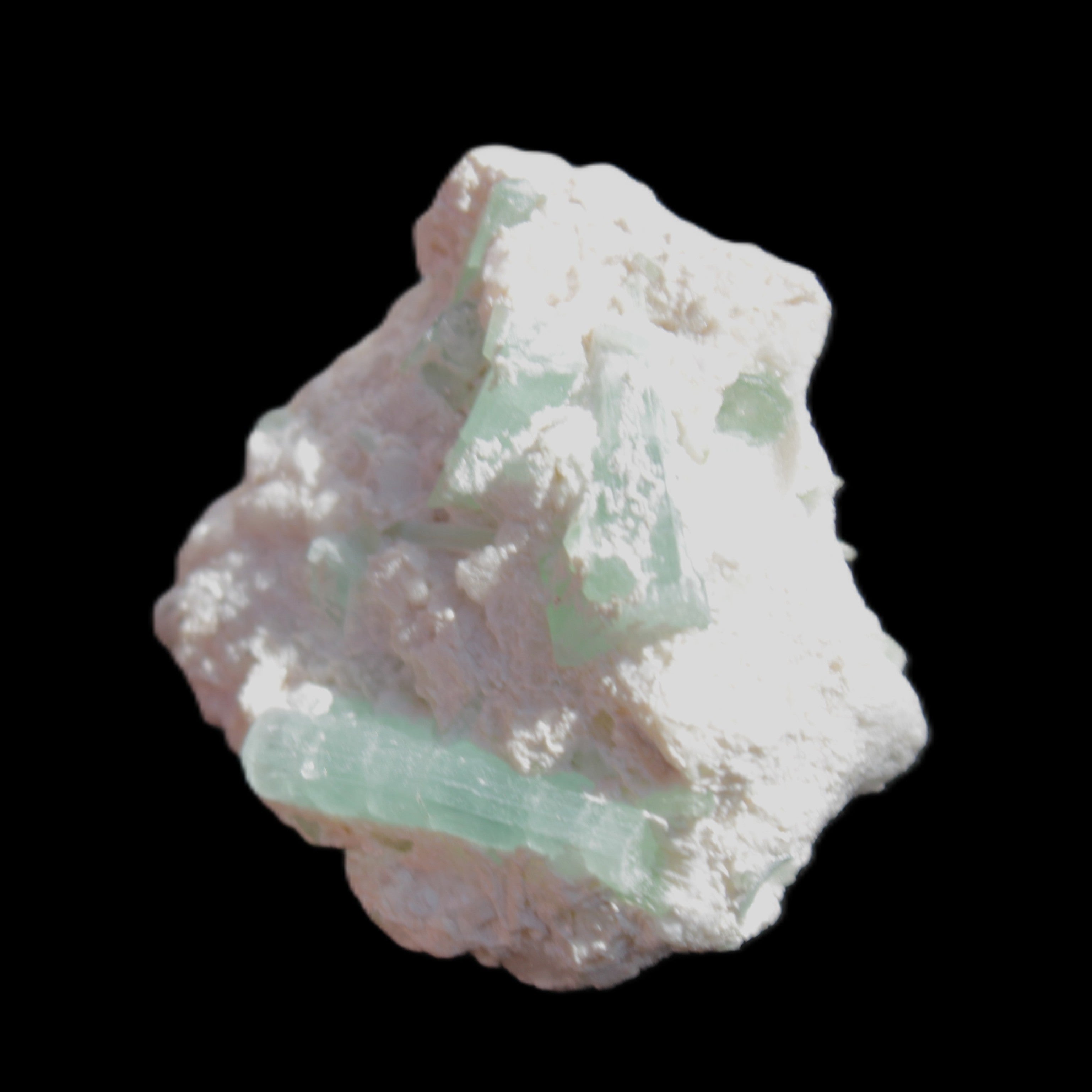 Green Tourmaline cluster in matrix 31mm 12.4g in sunlight - Rocks and Things Store