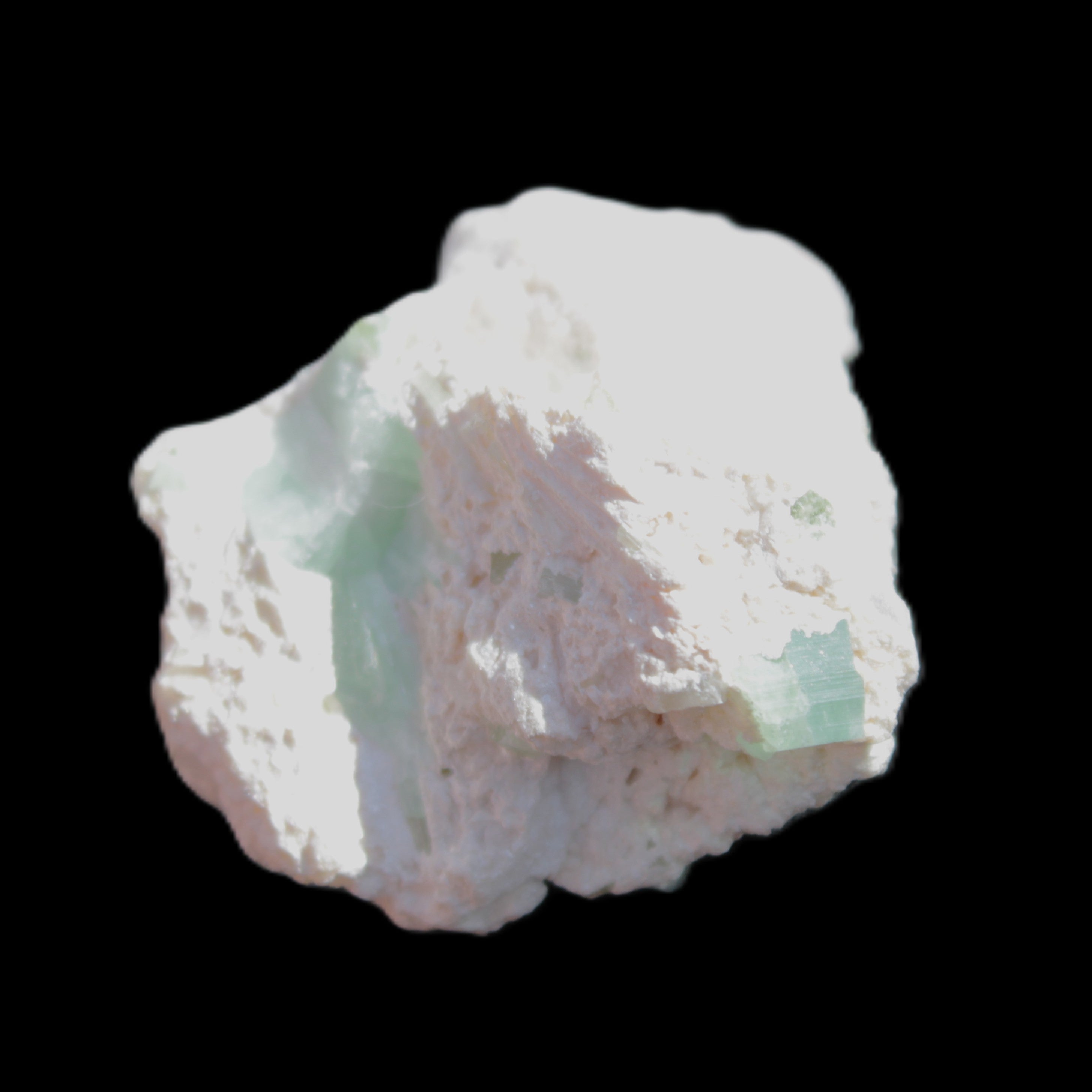 Green Tourmaline cluster in matrix 31mm 12.4g in sunlight - Rocks and Things Store