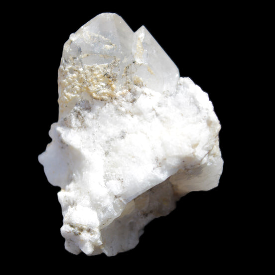 Twinned Quartz with Feldspar cluster 30* 36mm 18.6g in sunlight - Rocks and Things Store