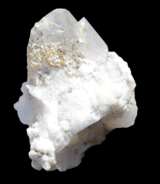 Twinned Quartz with Feldspar cluster 30* 36mm 18.6g in sunlight - Rocks and Things Store