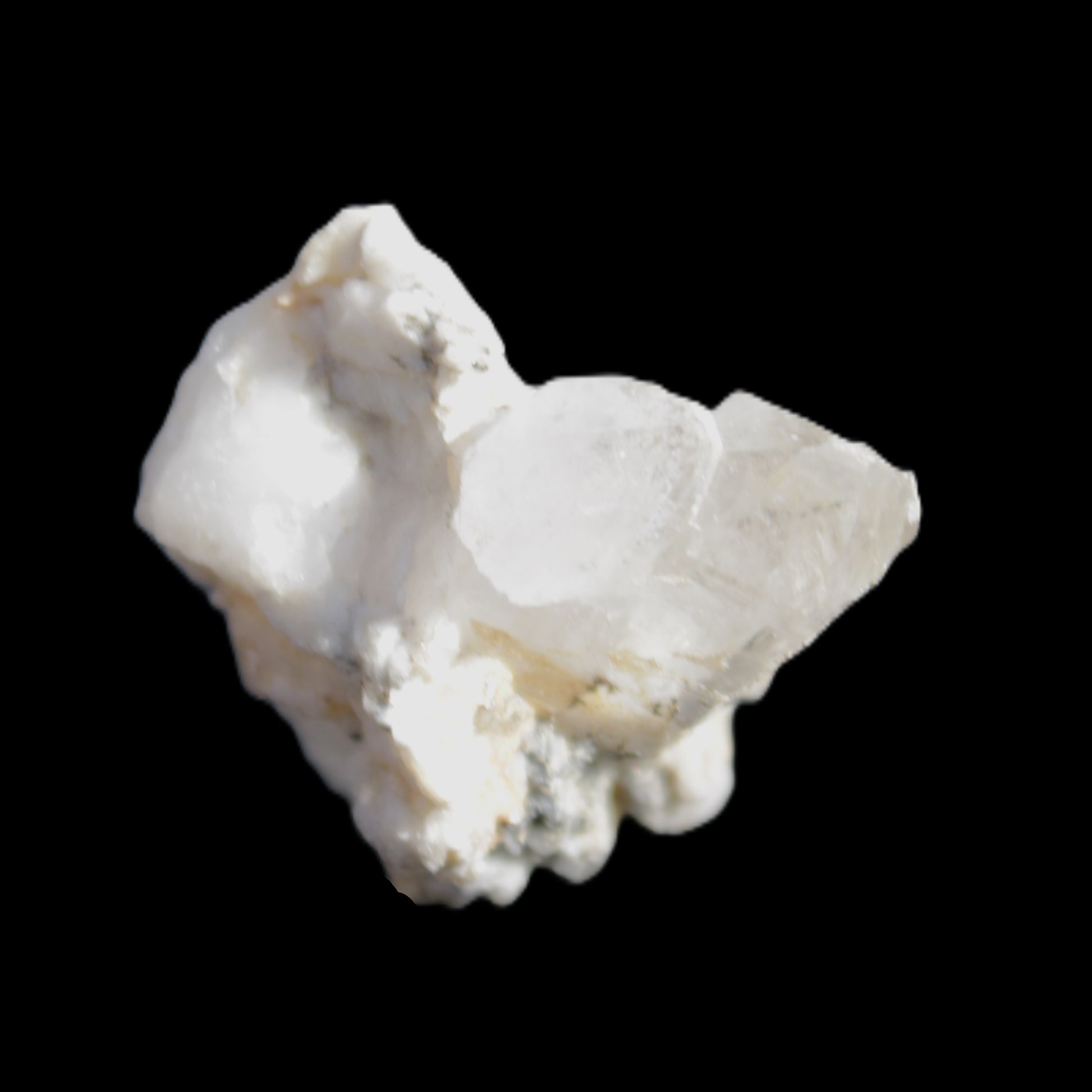 Twinned Quartz with Feldspar cluster 30* 36mm 18.6g in sunlight - Rocks and Things Store
