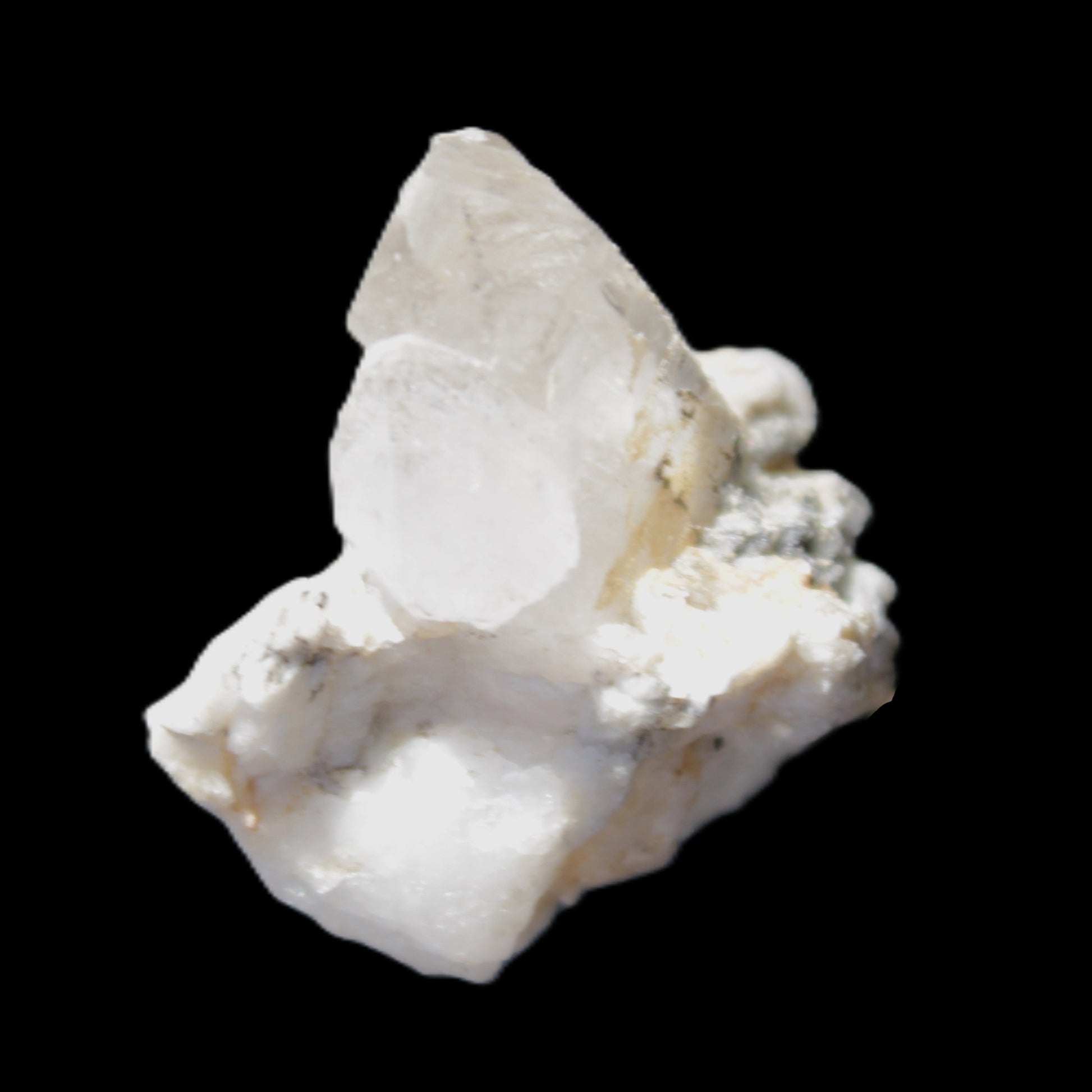 Twinned Quartz with Feldspar cluster 30* 36mm 18.6g in sunlight - Rocks and Things Store