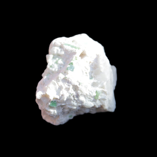 Clear Kunzite and Green Tourmaline cluster in matrix 30*26*22mm 14.7g in sunlight - Rocks and Things Store