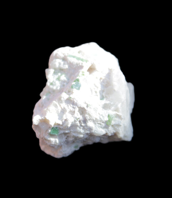 Clear Kunzite and Green Tourmaline cluster in matrix 30*26*22mm 14.7g in sunlight - Rocks and Things Store