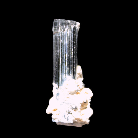 Green Tourmaline Elbaite crystal on matrix 40*10mm  45.5ct 9.1g in sunlight - Rocks and Things Store