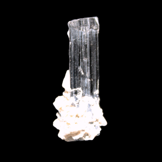 Green Tourmaline Elbaite crystal on matrix 40*10mm  45.5ct 9.1g in sunlight - Rocks and Things Store