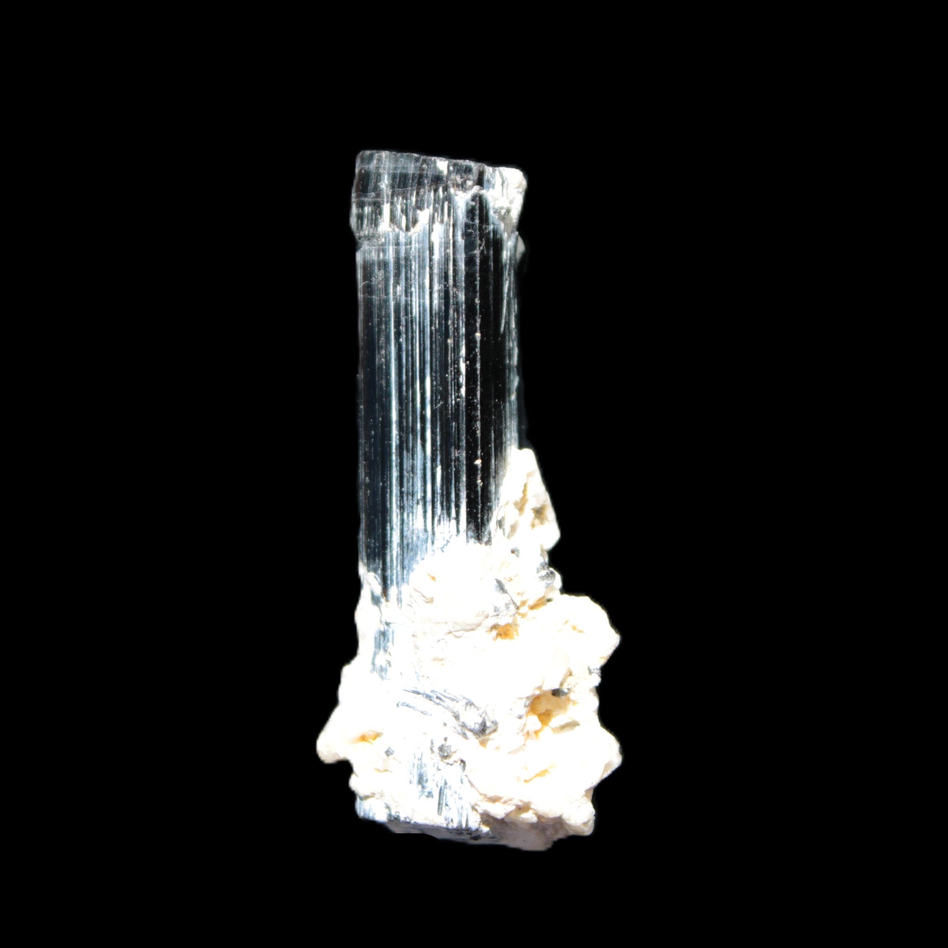 Green Tourmaline Elbaite crystal on matrix 40*10mm  45.5ct 9.1g Rocks and Things Store