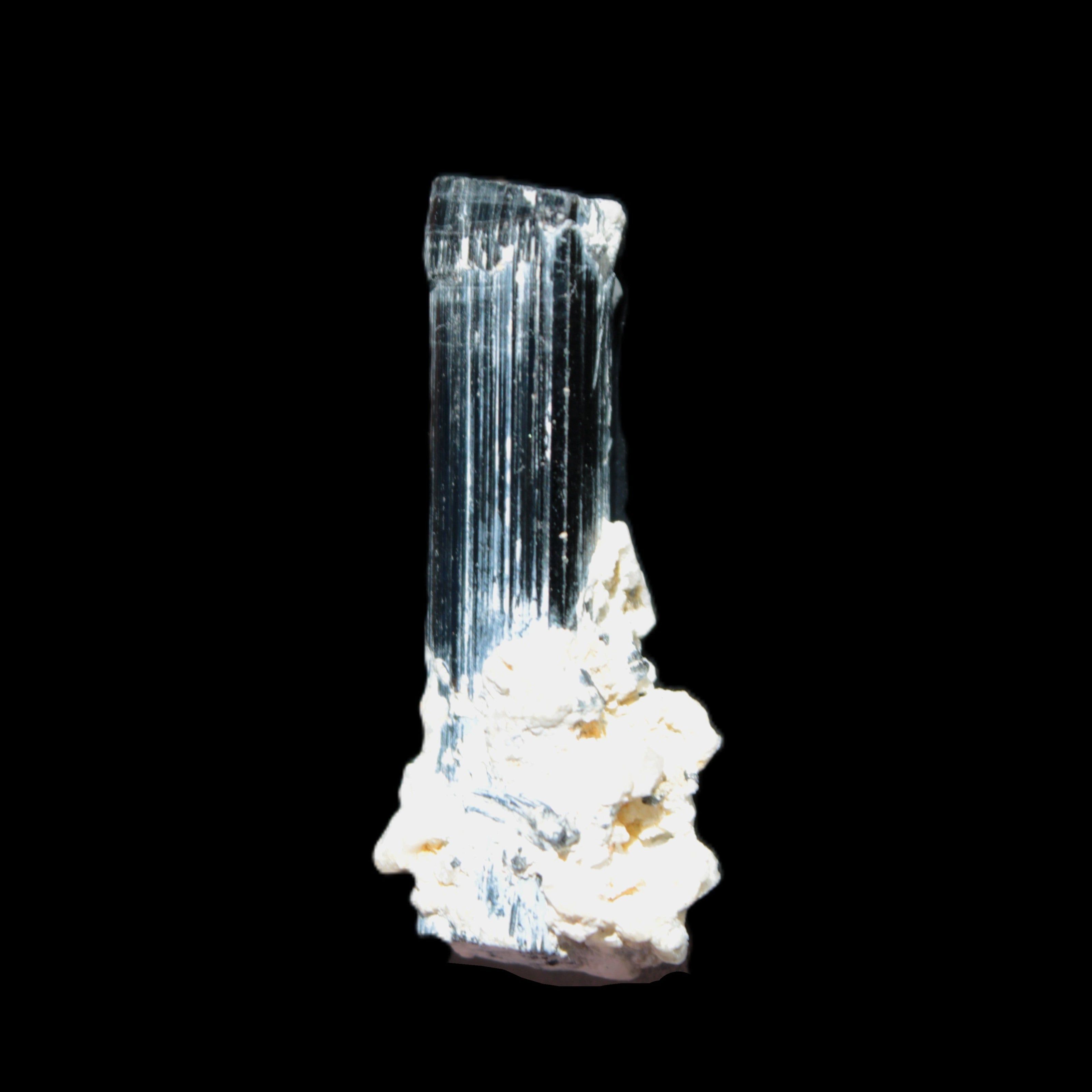 Green Tourmaline Elbaite crystal on matrix 40*10mm  45.5ct 9.1g Rocks and Things Store